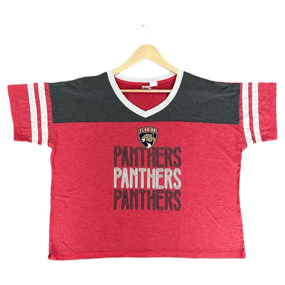 Florida Panthers NHL Stanley Cup Championships Women’s XXL Retro Design Top